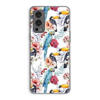 Bloemen tukan: OnePlus Nord 2 5G Transparant Hoesje