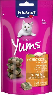 Vitakraft Cat Yums kip & kattengras 40g