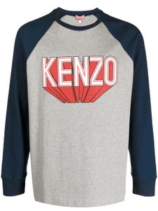 Kenzo t-shirt en coton à logo imprimé - Bleu