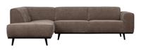 BePureHome Hoekbank Statement Rib - Bruin - thumbnail