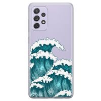 Samsung Galaxy A72 transparant hoesje - Wave
