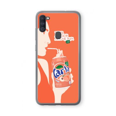 Peach please!: Samsung Galaxy A11 Transparant Hoesje
