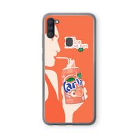 Peach please!: Samsung Galaxy A11 Transparant Hoesje