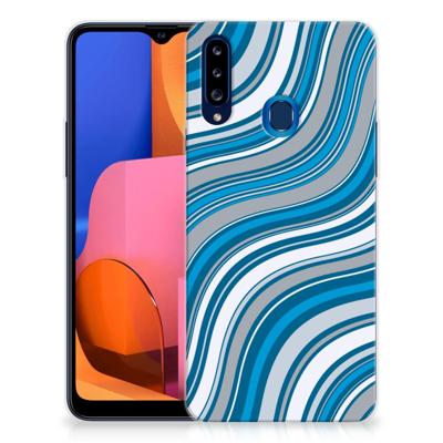 Samsung Galaxy A20s | TPU bumper | Waves Blue