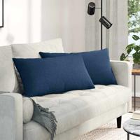 VidaXL Sofa kussens 2 pcs blauw 80 x 40 cm stof