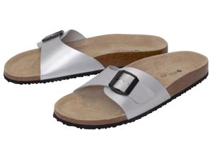 esmara Dames slippers, met verstelbare gespen (37, Zilver)