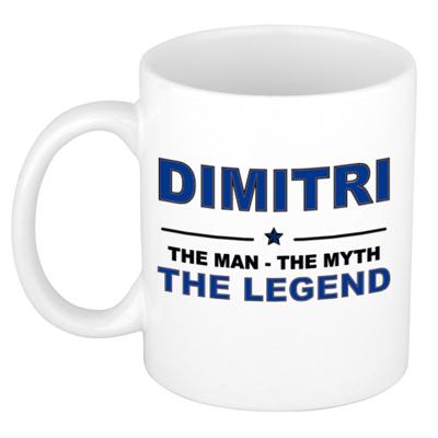 Dimitri cadeau mok - man myth legend - naam koffiemok - 300 ml - collega - vaderdag