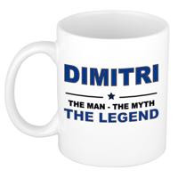 Dimitri cadeau mok - man myth legend - naam koffiemok - 300 ml - collega - vaderdag