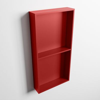 MONDIAZ EASY Nis 59,5x29,5cm in solid surface kleur Fire | Fire. 2 vakken geschikt voor in- of opbouw