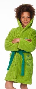 Woody kinderbadjas lime-4 jaar