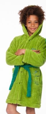 Woody kinderbadjas lime-4 jaar