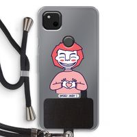 Hartje: Pixel 4a Transparant Hoesje met koord