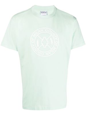 Marcelo Burlon County of Milan t-shirt à logo imprimé - Bleu