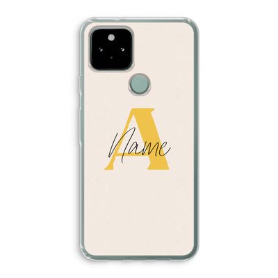 Amber Script: Google Pixel 5 Transparant Hoesje
