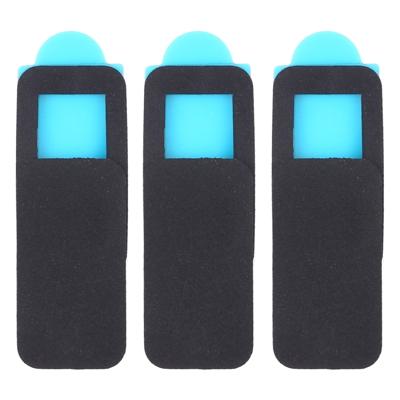 3 STKS universele ultradun ontwerp rechthoek WebCam cover camera cover voor desktop laptop Tablet telefoons (zwart)