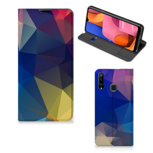 Samsung Galaxy A20s Stand Case Polygon Dark