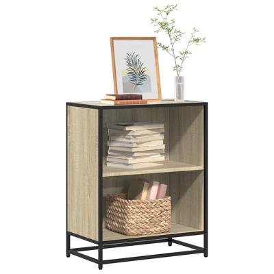 Boekenkast 60x35x76 cm bewerkt hout sonoma eikenkleurig