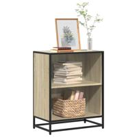 Boekenkast 60x35x76 cm bewerkt hout sonoma eikenkleurig