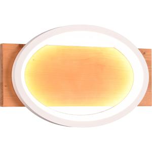LED Wandlamp - Wandverlichting - Trion Bara - 16W - Warm Wit 3000K - Dimbaar - Rechthoek/Ovaal - Mat Wit - Metaal