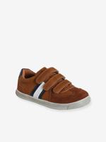 Tennisschoenen met klittenband voor jongens bruin