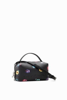 Mini-schoudertas met bloemen - BLACK - U