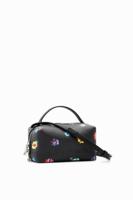 Mini-schoudertas met bloemen - BLACK - U Mini-schoudertas met bloemen - BLACK - U