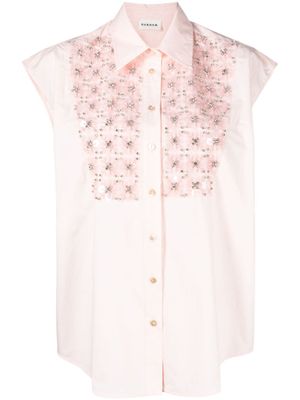 P.A.R.O.S.H. blouse à ornements strassés - Rose