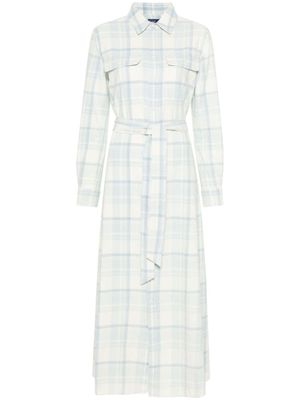Polo Ralph Lauren robe longue à carreaux - Bleu