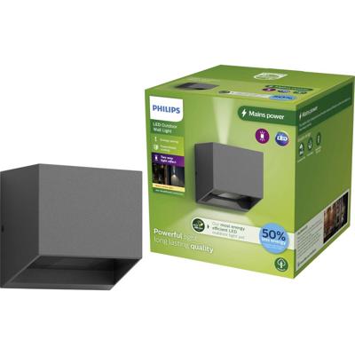 Philips LED Alix 929004140901 LED-buitenlamp (wand) LED 8.6 W Antraciet