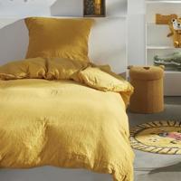 Bedset - TODAY - 123333 - 1 persoons - 140x200 cm - Effen katoenen gaas - Oker