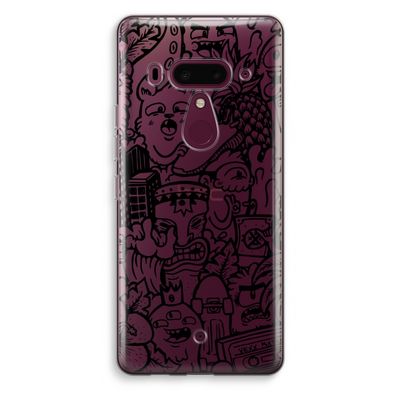 Vexx Black Mixtape: HTC U12+ Transparant Hoesje