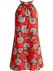 alice + olivia robe courte Quinn à fleurs - Orange