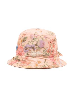 ZIMMERMANN Kids bob à fleurs - Rose