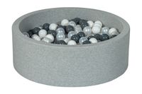 Viking Choice  Ballenbak 90 cm met 300 ballen wit, parelmoer & grijs - thumbnail