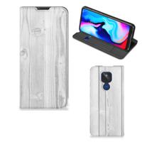 Motorola Moto G9 Play Book | Wallet Case | White Wood