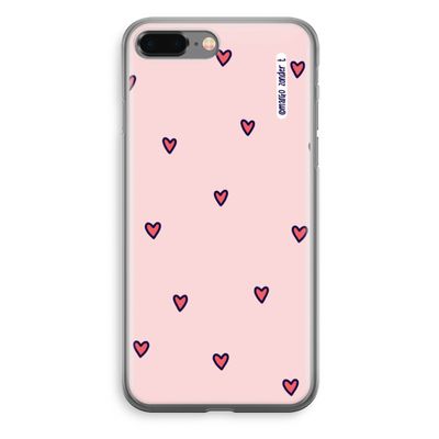 Hartjes: iPhone 8 Plus Transparant Hoesje