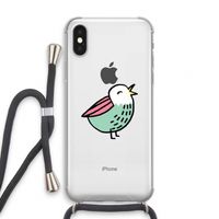 Birdy: iPhone XS Transparant Hoesje met koord