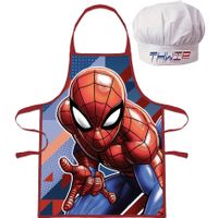 Marvel Spiderman kookset schort en muts voor kinderen   -