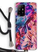 Pink Orchard: Oppo A94 5G Transparant Hoesje met koord