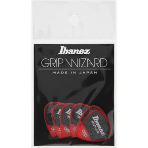 Ibanez PPA16MSGRD Grip Wizard Sand Grip plectrumset 6-pack medium rood