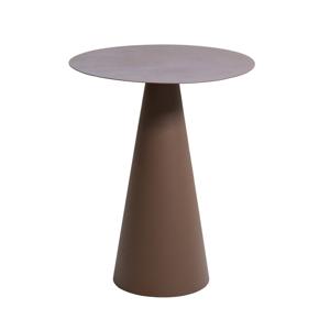 Giga Meubel - Bijzettafel Rond - Taupe Metaal - 40,5x40,5x52cm - Faye