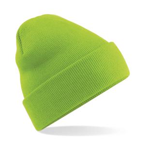 Beechfield basic winter muts/beanie - limegroen - acryl - volwassenen - Winter Essentials/accessoi