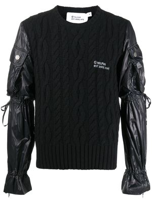 Telfar pull en maille torsadée - Noir