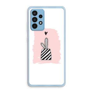 Zwart-wit cactus: Samsung Galaxy A52 Transparant Hoesje