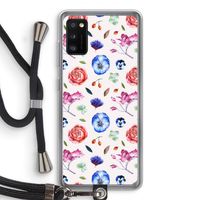 Bloemetjes: Samsung Galaxy A41 Transparant Hoesje met koord