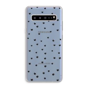 Kleine kattenkopjes: Samsung Galaxy S10 5G Transparant Hoesje