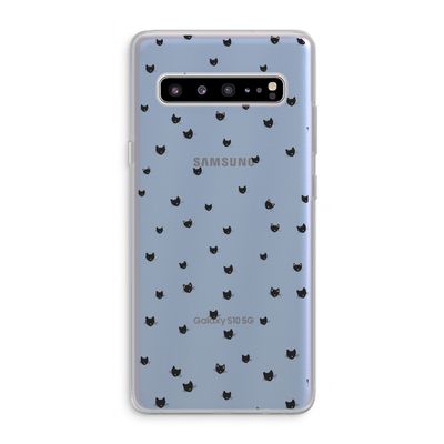 Kleine kattenkopjes: Samsung Galaxy S10 5G Transparant Hoesje