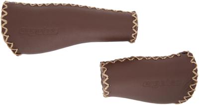 Ergotec Monaco set handvatten leder 135/92mm bruin