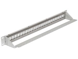 DeLOCK 19″ Keystone Patch Panel 24 Port grey patchpaneel 1HE, 43302