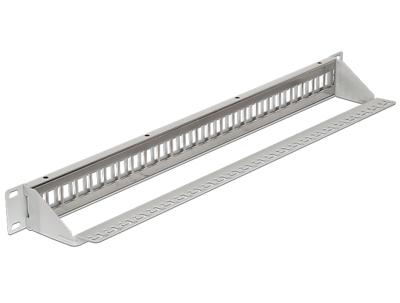 DeLOCK 19″ Keystone Patch Panel 24 Port grey patchpaneel